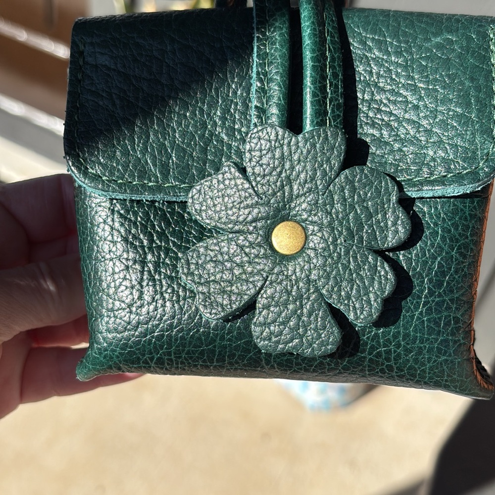 Portland Leather Goods Forest Green  wristlet